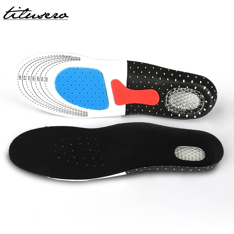 Cuttable Silicone Shoe Insoles Free Size Men Women Orthotic Arch Support Sport Shoe Pad Soft Running Insert Cushion F061