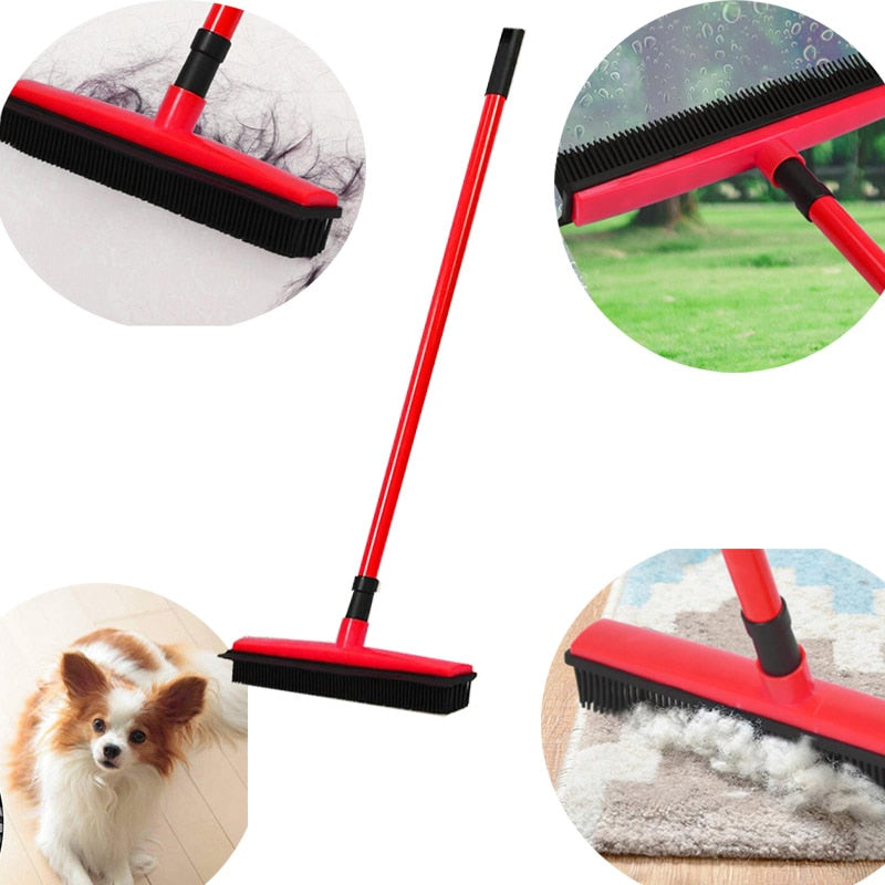 Floor Hair broom Dust Scraper  & Pet rubber Brush Carpet carpet cleaner Sweeper No Hand Wash Mop Clean Wipe Window tool