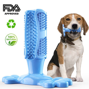 Rubber Dog Chew Toy Bite Resistant Dog ToothBrush Toy For Teeth Cleaning Pet Brushing Molar Teeth Stick Puppy Cat Dental Care