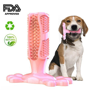 Rubber Dog Chew Toy Bite Resistant Dog ToothBrush Toy For Teeth Cleaning Pet Brushing Molar Teeth Stick Puppy Cat Dental Care