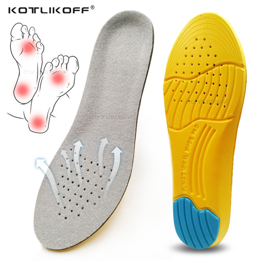 Shoe Inserts Pad Soft Sport Insoles Memory Foam Breathable Outdoor Running Silicone Gel Cushion Orthopedic Insoles EU 35-47 Size