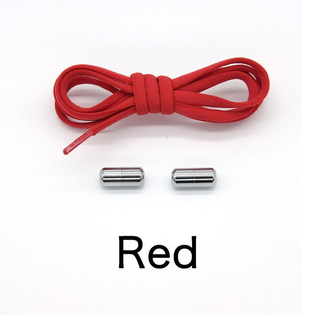 Elastic No Tie Shoelaces Semicircle Shoe Laces For Kids and Adult Sneakers Shoelace Quick Lazy Metal Lock Laces Shoe Strings