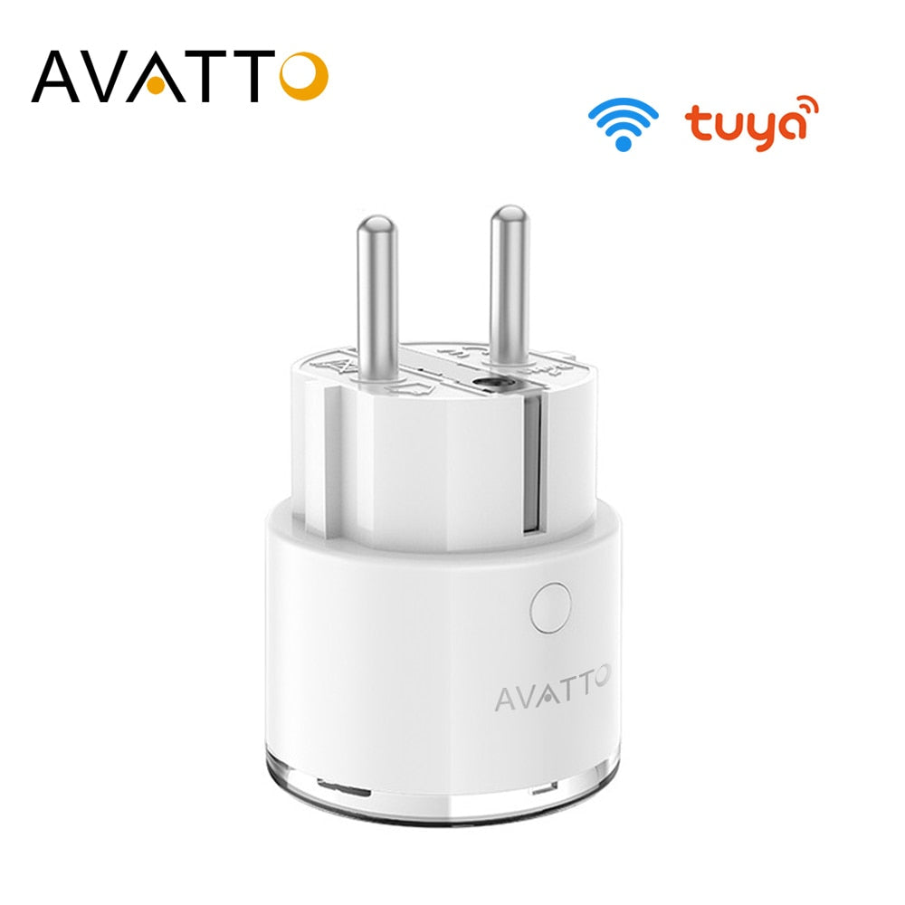 AVATTO Mini Standard 16A EU Smart Wifi Plug with Power Monitor, Smart Socket Outlet Works with Google Home, Alexa Voice Control